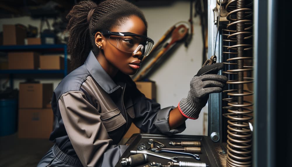 Our professional garage door track repair process